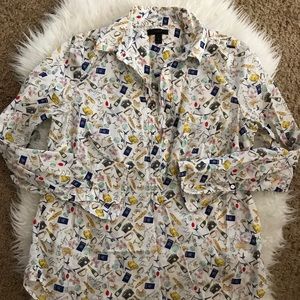 J. Crew Paris Print Popover